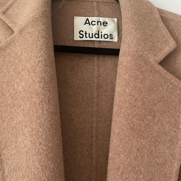 Acne Studios Beige Wool Coat - Picture 2 of 12
